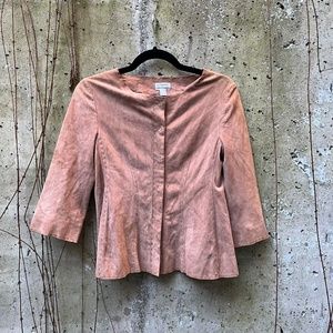 Philosophy Di Alberta Ferretti Suede Fitted Jacket / Shirt, Sheepskin, 2